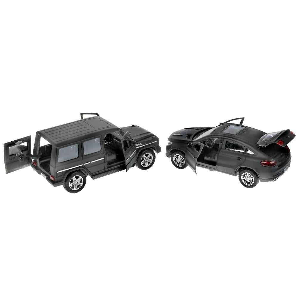 Машина металл MERCEDES-BENZ g-class/mercedes gle-coupe 12см, дв,баг, асс. Технопарк уп-12шт в кор6уп