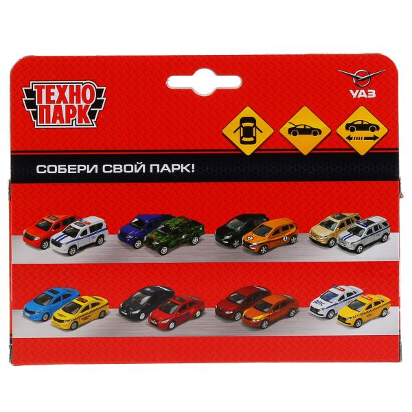 Машина металл УАЗ patriot зеленый 12см, откр. двери и багажник, инерц. в кор. Технопарк в кор.2*24шт