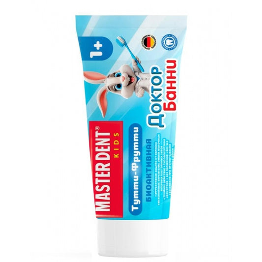 Детская зубная паста доктор банни тутти-фрутти 65 г MASTER DENT в кор.24шт