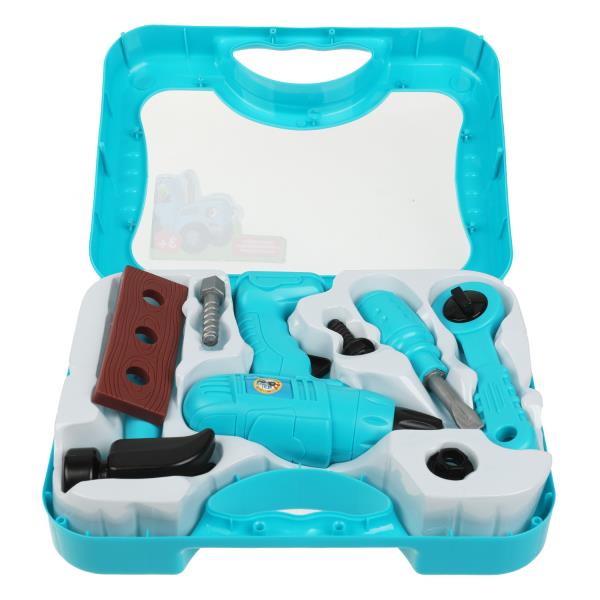 Набор инструментов СИНИЙ ТРАКТОР пл.чемодан 26*20*7см ИГРАЕМ ВМЕСТЕ в кор.2*30шт