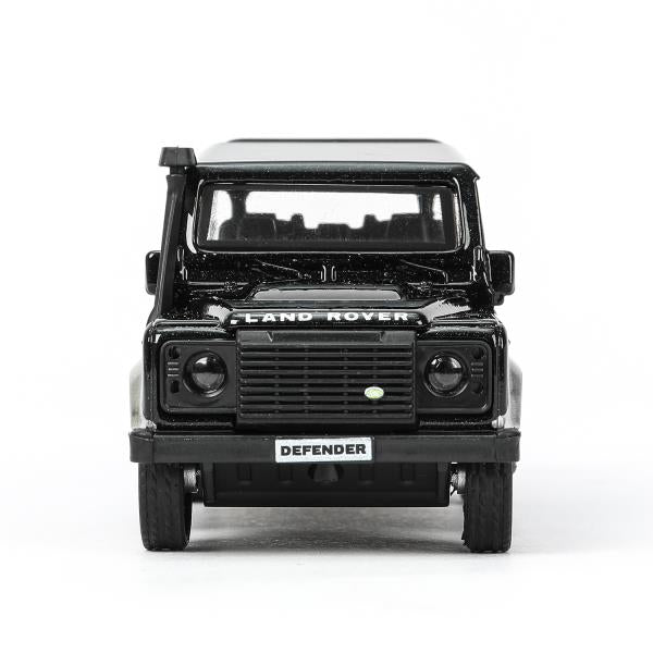 Машина металл LAND ROVER DEFENDER PICKUP 12 см, двери, багаж, черный, кор. Технопарк в кор.2*36шт