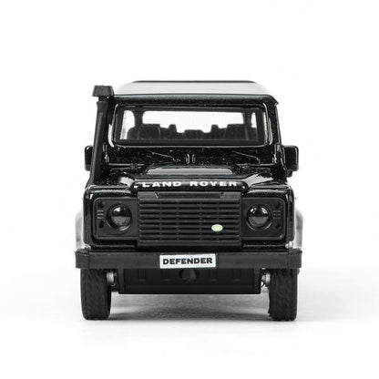 Машина металл LAND ROVER DEFENDER PICKUP 12 см, двери, багаж, черный, кор. Технопарк в кор.2*36шт