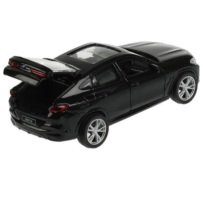 X6-12-BK342357 Машина металл BMW X6 длина 12 см, двери, багаж, инер, черный, кор. Технопарк в кор.2*