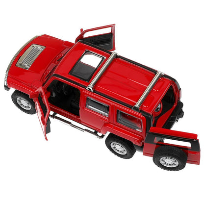 Машина металл свет-звук HUMMER h3, 14,4 см, двери, багажник, инерция Технопарк в кор.2*24шт