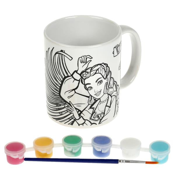 Набор д/дет тв-ва Барби кружка для росписи (краски, кисточка) МУЛЬТИ АРТ в кор.24шт