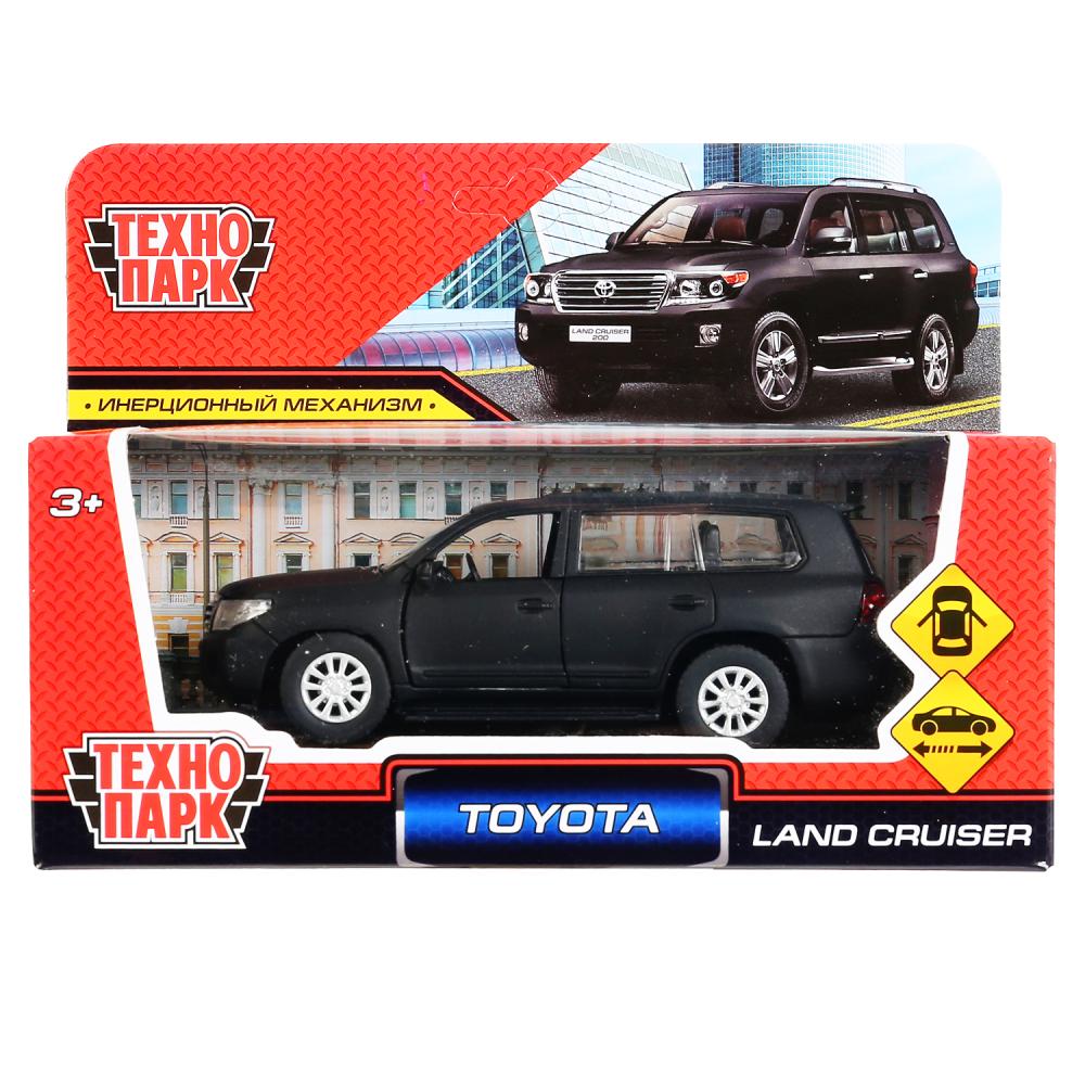 4690590199657 Машина металл TOYOTA "land cruiser матовый"дл12,5см,откр дв,инерц,черн,в кор Технопарк