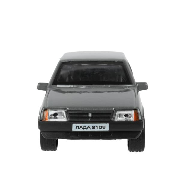 Машина металл LADA-2108 "СПУТНИК" длина 12 см, двери, багаж, серый, в кор. Технопарк в кор.2*36шт
