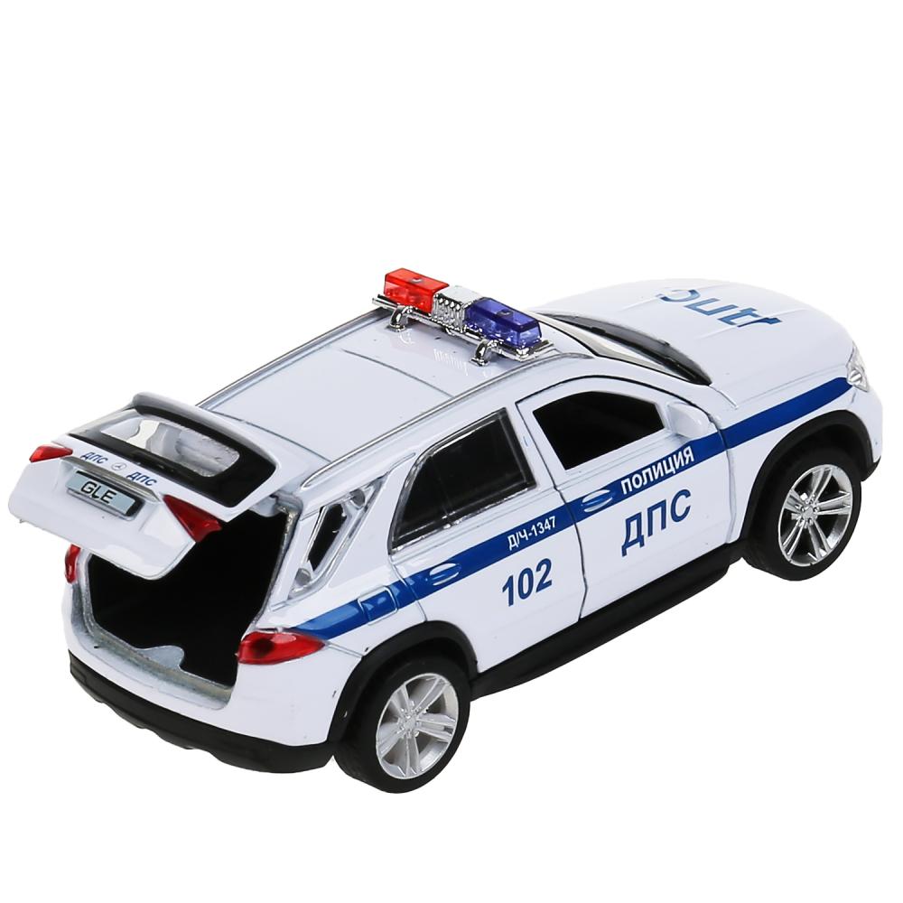 Машина металл свет-звук MERCEDES-BENZ GLE ПОЛИЦИЯ 12 см, двери, багаж, кор. Технопарк в кор.2*36шт