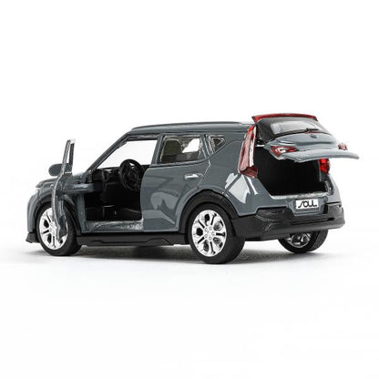 Технопарк. Модель "Kia Soul" 12 см, металл, двери, багаж., инерц, темно-серый, кор. арт.SOUL-12-DGR