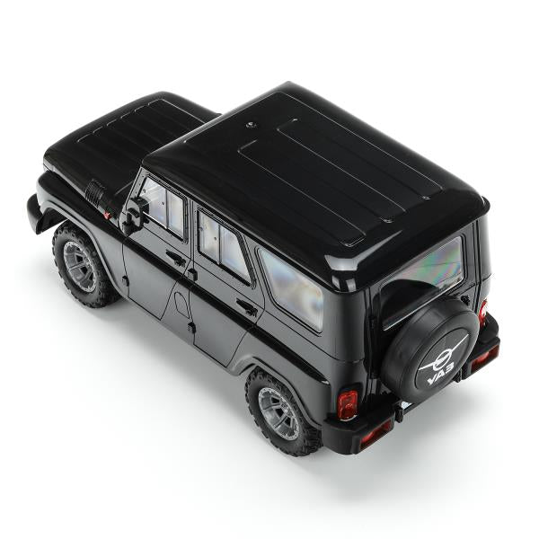 Машина ру UAZ HUNTER, свет, 30 см, черный, кор Технопарк в кор.24шт