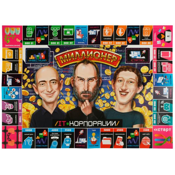 Миллионер IT-корпорации. Настольная игра 217х330х27мм. Умные игры в кор.20шт