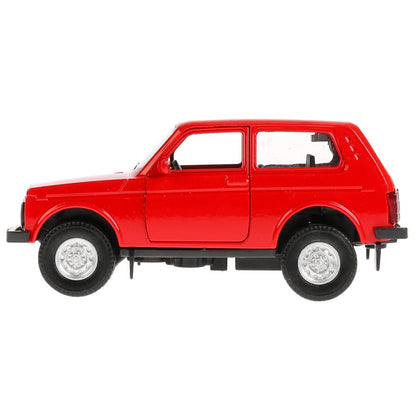 ТМ Технопарк. Машина металл "LADA 4x4" 12см, открыв. двери, инерц., КРАСНЫЙ. в кор. в кор.2*36шт