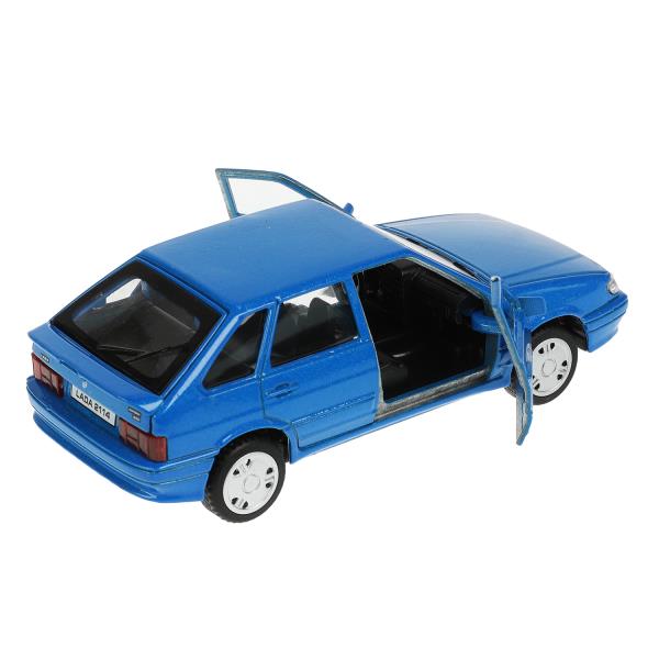Машина металл LADA -2114 "SAMARA", 12 см, двери, багаж, инерц., синий , кор. Технопарк в кор.2*36шт
