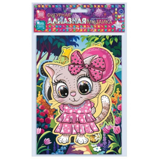 Алмазная мозаика фигур ,3 фиг.панда,сова 15*21 см кошечка с шариком (пакет) МУЛЬТИ АРТ в кор.100шт