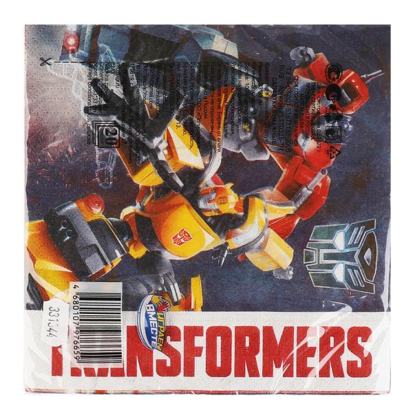 Салфетки бумажные Трансформеры 33*33 см, 20 листов в упаковке ИГРАЕМ ВМЕСТЕ в кор.30шт