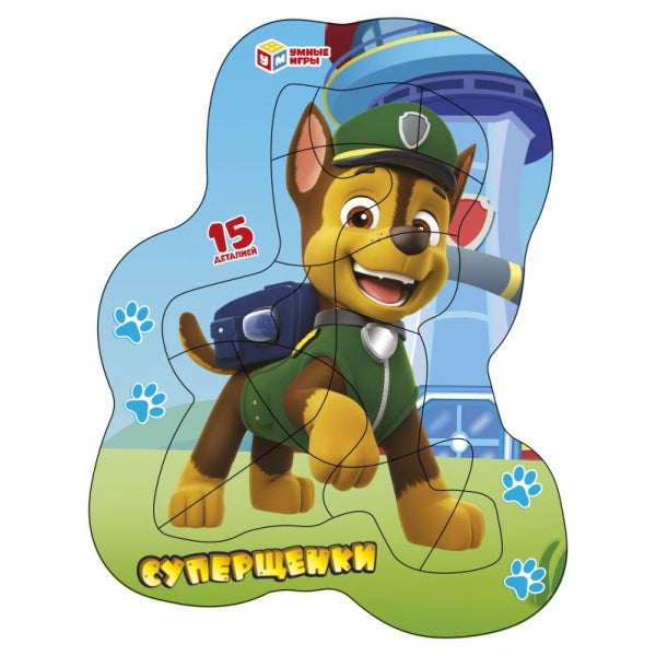 Суперщенки. Фигурный пазл в рамке. 215х280х2 мм Умные игры в кор.50шт