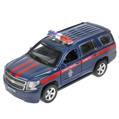 Машина металл "chevrolet tahoe следственный комитет" 12см,инерц.,синий в кор. Технопарк в кор.2*36шт
