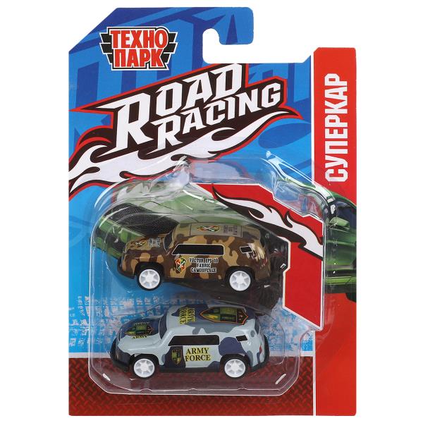 Машина металл ROAD RACING набор 7,5см, 2 шт,металл,в ассорт блистер Технопарк в кор.2*240наб