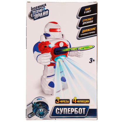 Робот супербот, свет-звук, стреляет, движение кор.20*33,5*13,5см ТЕХНОДРАЙВ в кор.2*12шт