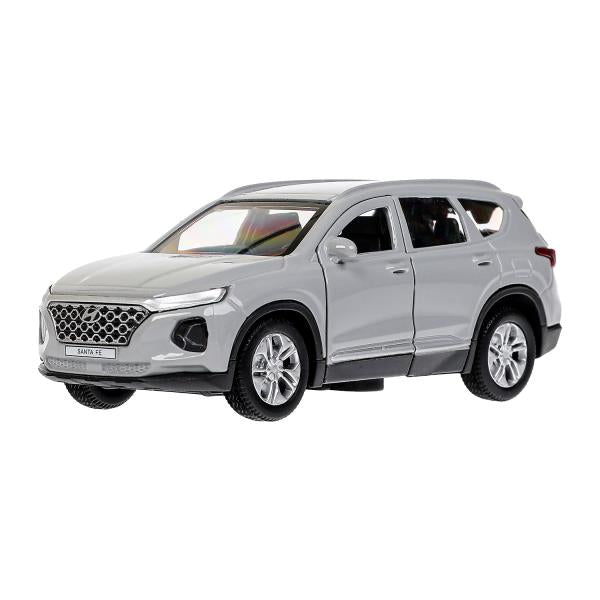 Машина металл HYUNDAI SANTAFE 12 см, двери, багаж, инерц, темно серый, кор. Технопарк в кор.2*36шт