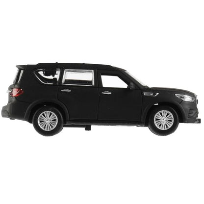 QX80-12MAT-BK (72) Машина металл INFINITI QX80, длина 12,5 см, двери, баг., инер, черный, кор. Техно