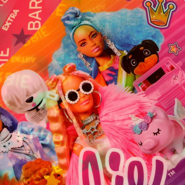 Папка БАРБИ на кнопке а4, barbie extra Умка уп-6шт в кор.2*20уп