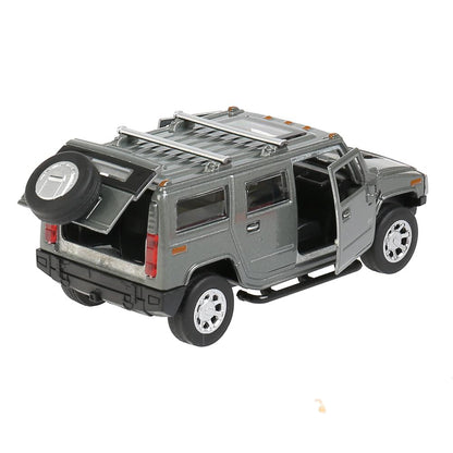 Машина металл HUMMER "hummer h2", дл12см,откр дв,багаж,инерц,темн-сер,в кор Технопарк в кор.2*36шт