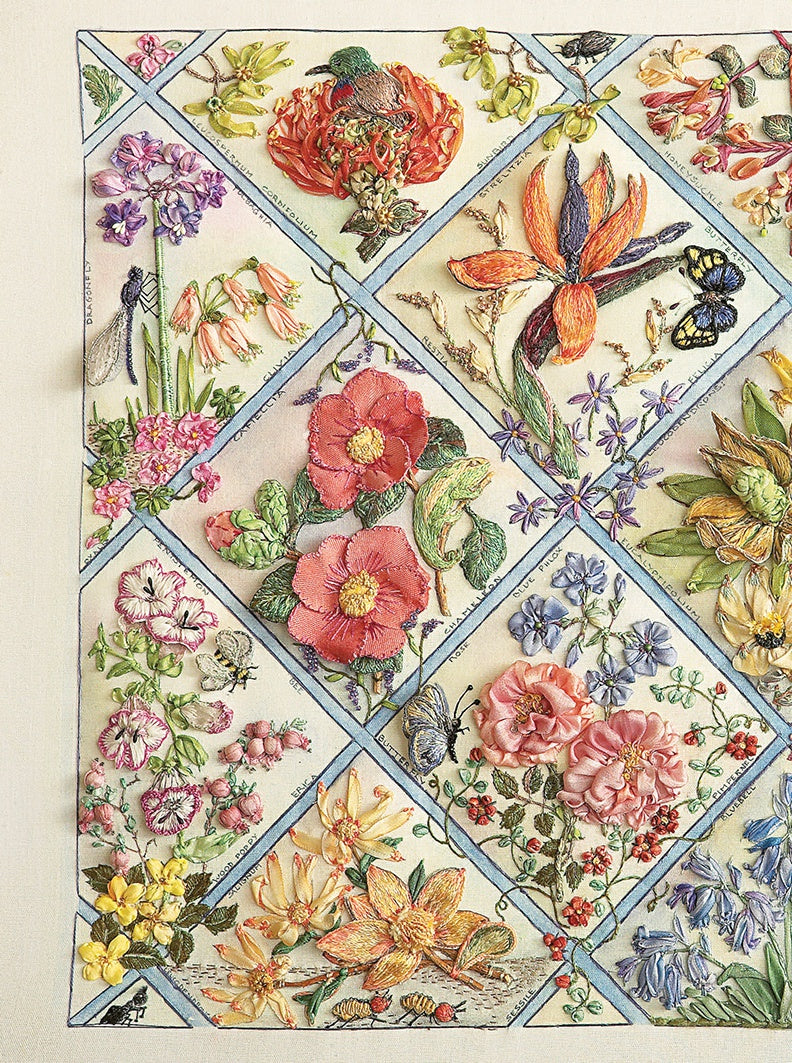 Объемная вышивка шелковыми лентами: Приемы и техники. Д. ван Никерк.