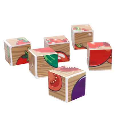 Кубики "Овощи" (без обклейки) 6 шт Baby Toys
