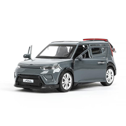 Технопарк. Модель "Kia Soul" 12 см, металл, двери, багаж., инерц, темно-серый, кор. арт.SOUL-12-DGR