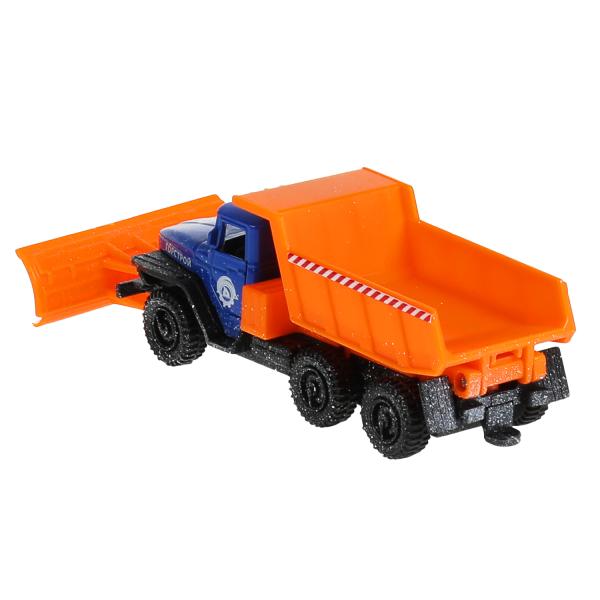 Машина металл УРАЛ снегоуборочная, 12 см, дв., подв.дет., инерц., кор. Технопарк в кор.2*24шт