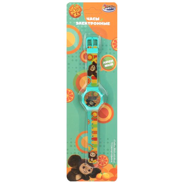 Часы Чебурашка показывают время и дату, блист.28*8*1см ИГРАЕМ ВМЕСТЕ в кор.4*120шт