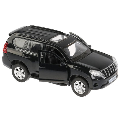 Машина металл "TOYOTA PRADO", длина 12см, открыв. двери, инерц, ЧЁРНЫЙ в кор. Технопарк в кор.2*36шт