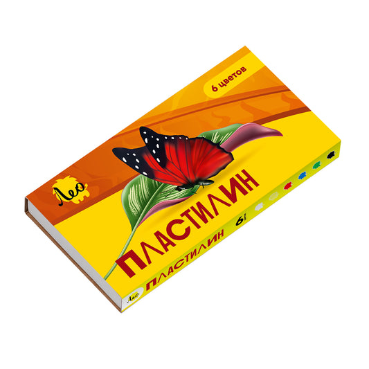 "Лео" "Ярко" Пластилин классический LBMC-0106 120 г ( в картонной упаковке ) 6 цв. . LBMC-0