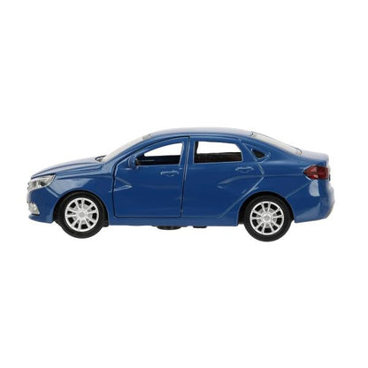 Машина металл LADA vesta 11,5 см, двери, темно-синий, кор. Технопарк в кор.2*36шт