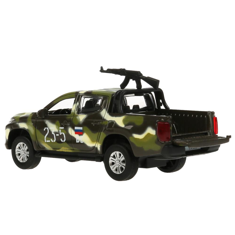 Машина металл свет-звук MITSUBISHI L200 PICKUP КАМУФЛЯЖ 13 см, двери, кор. Технопарк в кор.2*36шт