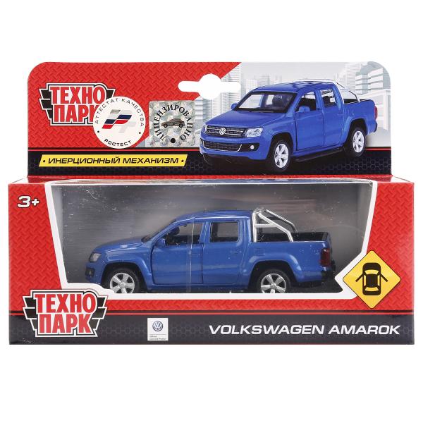 МАШИНА "ТЕХНОПАРК" МЕТАЛЛ. ИНЕРЦ. VOLKSWAGEN AMAROK, 1:43, ОТКРЫВ. ДВЕРИ, В РУСС. КОР. в кор.2*36шт
