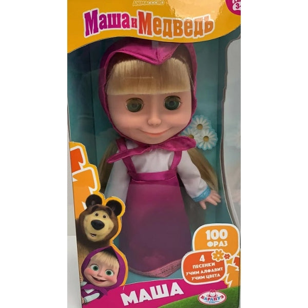 Кукла Маша и Медведь маша 25 см, озвуч, кор КАРАПУЗ в кор.18шт