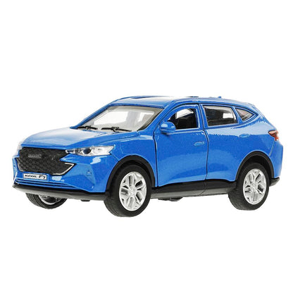 Машина металл HAVAL "haval f7", длина 12 см, дв, багаж, инер, синий, в кор. Технопарк в кор.2*36шт