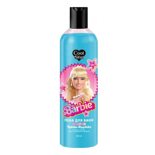 Пена для ванны barbie с экстрактом клубники,тутти-фрутти (меняет цвет)360 мл Cool Star в кор.6шт
