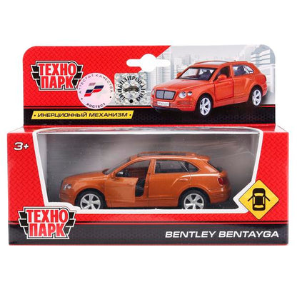 МАШИНА "ТЕХНОПАРК" МЕТАЛЛ. ИНЕРЦ. BENTLEY BENTAYGA, 1:45, ОТКРЫВ. ДВЕРИ, В РУСС. КОР. в кор.2*36шт