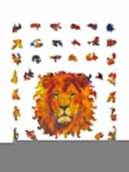 Фигурный деревянный пазл "ANIMAL ART" Лев 112 дет. арт.8391 (мрц 690 руб.) /24