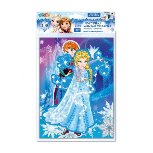 Кристальная мозаика фигурная снежные принцессы МУЛЬТИ АРТ в кор.100шт