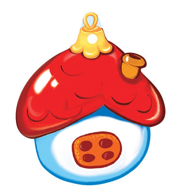 М-15316 (13001) Вырубная фигурка. Домик - новогодняя игрушка. Двухсторонняя