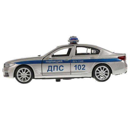 Машина металл BMW 5-ER SEDAN M-SPORT ПОЛИЦИЯ 12 см, двери, баг, кор. Технопарк в кор.2*36шт