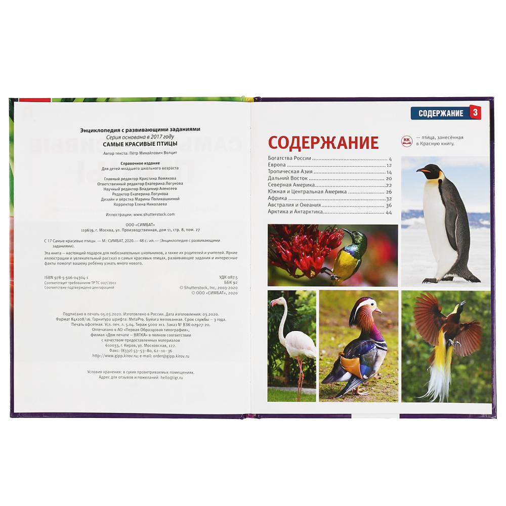 "УМКА". САМЫЕ КРАСИВЫЕ ПТИЦЫ (ЭНЦИКЛОПЕДИЯ А4 С РАЗВИВАЮЩИМИ ЗАДАНИЯМИ). ТВЕРДЫЙ ПЕРЕПЛЕТ в кор.15шт