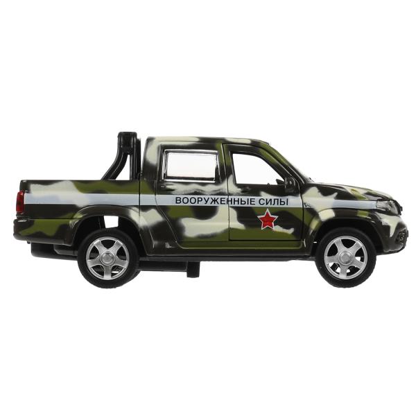 Игрушка пластик свет-звук ВОЕННАЯ БАЗА 22 см, uaz PICKUP, КАМУФЛЯЖ, кор. Технопарк в кор.2*18шт