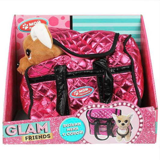 Мягкая игрушка чихуахуа 20см в сумочке в кор. МОЙ ПИТОМЕЦ в кор.36шт