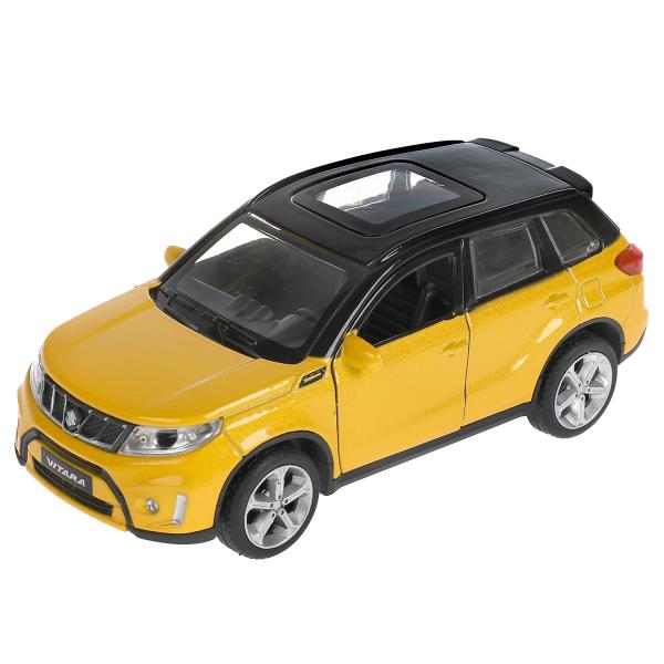 Машина металл "suzuki vitara s 2015" дл 12 см, откр дв, багаж, ин, золот с черным в кор. Технопарк