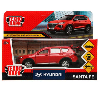 SANTAFE2-12-RD 338204 Машина металл HYUNDAI SANTAFE длина 12 см, двери, багаж, инер, красный, кор. Т